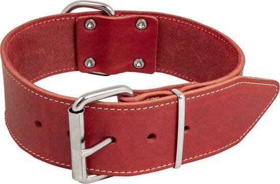 Jack And Vanilla - Vetleder Brede Halsband - Rood - 40mmx50cm
