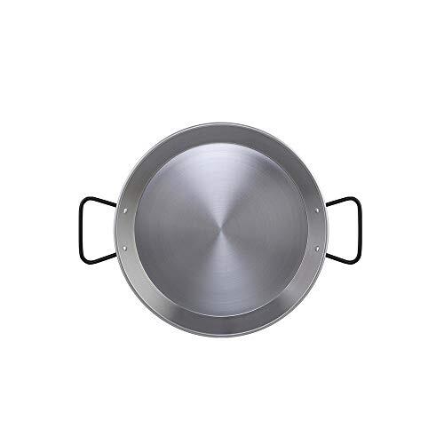 Metaltex - Paella-pan van gepolijst staal, inductie, 4 ranten, 30 cm