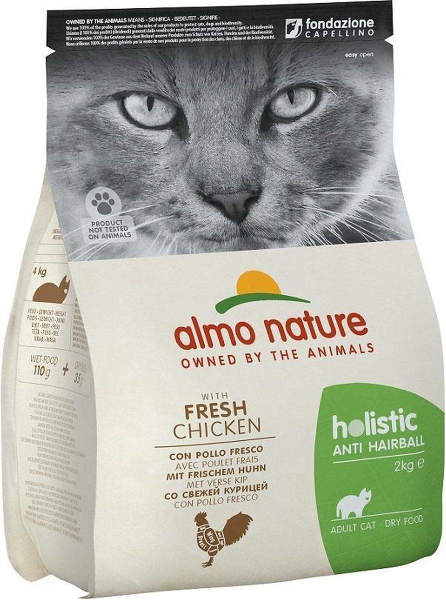 Almo Nature Nature Holistic Droogvoer met Anti-Haarbal formule - Zalm 2kg