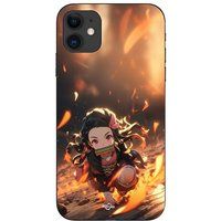 Maniacase iPhone 11 Demon Slayer Nezuko 3D-kunst anime Manga hoesje