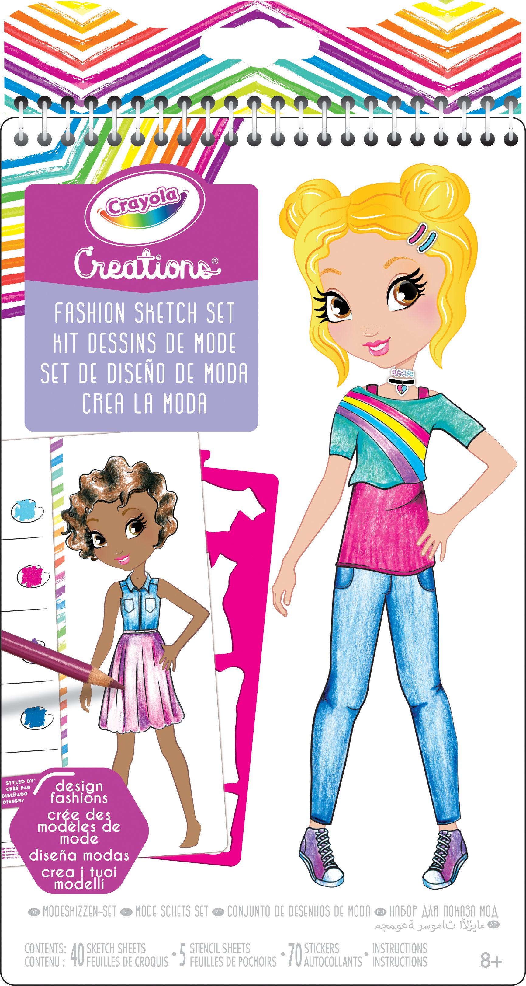 Crayola Creations Fashion Schets Boek - Meisjes - 8+ jaar