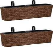 vidaXL Plantenbakken - 2 stuks - Waterhyacint - Bruin