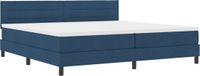 vidaXL Boxspring Bed met Hoofdeinde Blauw 200 x 200 cm Stof