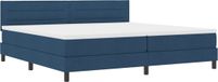 vidaXL Boxspring Bed met Hoofdeinde Blauw 200 x 200 cm Stof