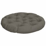 vidaXL Hangstoel Kussen VIANEN 100% Polyester Grijs Ø 80 x 12 cm