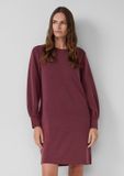 s.Oliver Jurk bordeaux met lange mouwen en split