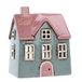 Shudehill Giftware Keramisch dorp aardewerk theelichthouder (Grijs/Roze)