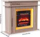 Ningbo Hyri Co., Ltd. Cheminée électrique - Flamme simulée - Lampe d'ambiance LED - Fonction de chauffage - Armoire de rangement pour cheminée