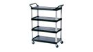 Rubbermaid FG409600BLA serveerwagen Kunststof Zwart, Grijs