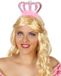 Atosa Prinses/koningin verkleed diadeem - roze kroon - Carnaval/themafeest