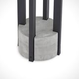 Lucande - Tuinpad verlichting - 1licht - Aluminium, beton, kunststof - H: 68 cm - E27 - donkergrijs (RAL 840-M), helder