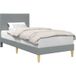 Prolenta Maison Exclusive - Cadre de lit avec tête de lit, gris clair, 90 x 200 cm, tissu