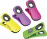 KitchenCraft Chunky magneetclips voor voedselverpakkingen en notities, kunststof, gemengde kleuren, set van 4