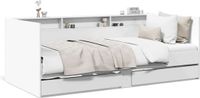 vidaXL Slaapbank met lades zonder matras 90x190 cm wit