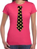 Bellatio Decorations Dames T-shirt Sterretjes Roze L