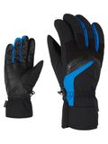 Ziener GABINO Skihandschoenen voor heren, wintersport, warm, ademend, zwart, Perzisch blauw, maat 10