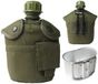 Mil-Tec US Plastic Canteen 900ml met beker en hoes - Olijfgroen