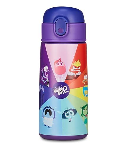 Seven Inside Out 2 Thermosfles, paars, temperatuurbehoud tot 24 uur, drinkfles voor kleuterschool, basisschool en vrije tijd, meisjes, Paars, Eén maat, modern