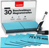GAUDER Beschrijfbare magnetische etiketten - 30 stuks - 75 x 75 mm