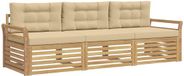 vidaXL - Buiten - bank - set - 3 - st - Wit - en - Beige - Massief - Acacia - Hout