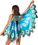 Boland Vleugels Pauw Blauw Volwassenen Unisex Fee Fantasy Festival