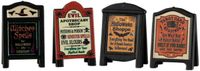 Spooky Town Evil Signs Set van 4