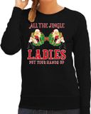 Bellatio Decorations Foute kersttrui - Zwart - Dames - XL