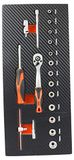 Fischer Darex 810901 opbergmodule met ratelsleutel 1/4 inch, dopsleutels en accessoires, zwart