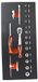 Fischer Darex 810901 opbergmodule met ratelsleutel 1/4 inch, dopsleutels en accessoires, zwart