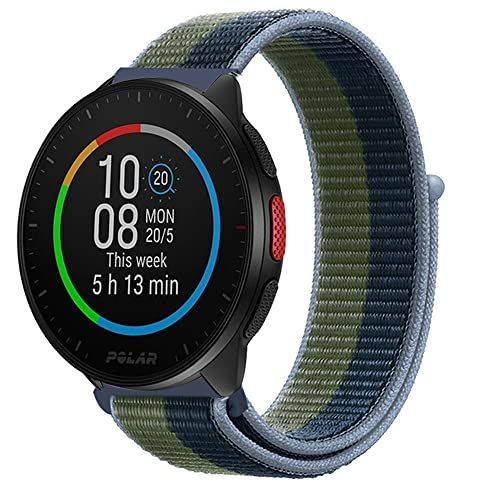 Strap-it nylon band - moss green - Geschikt voor Polar Pacer