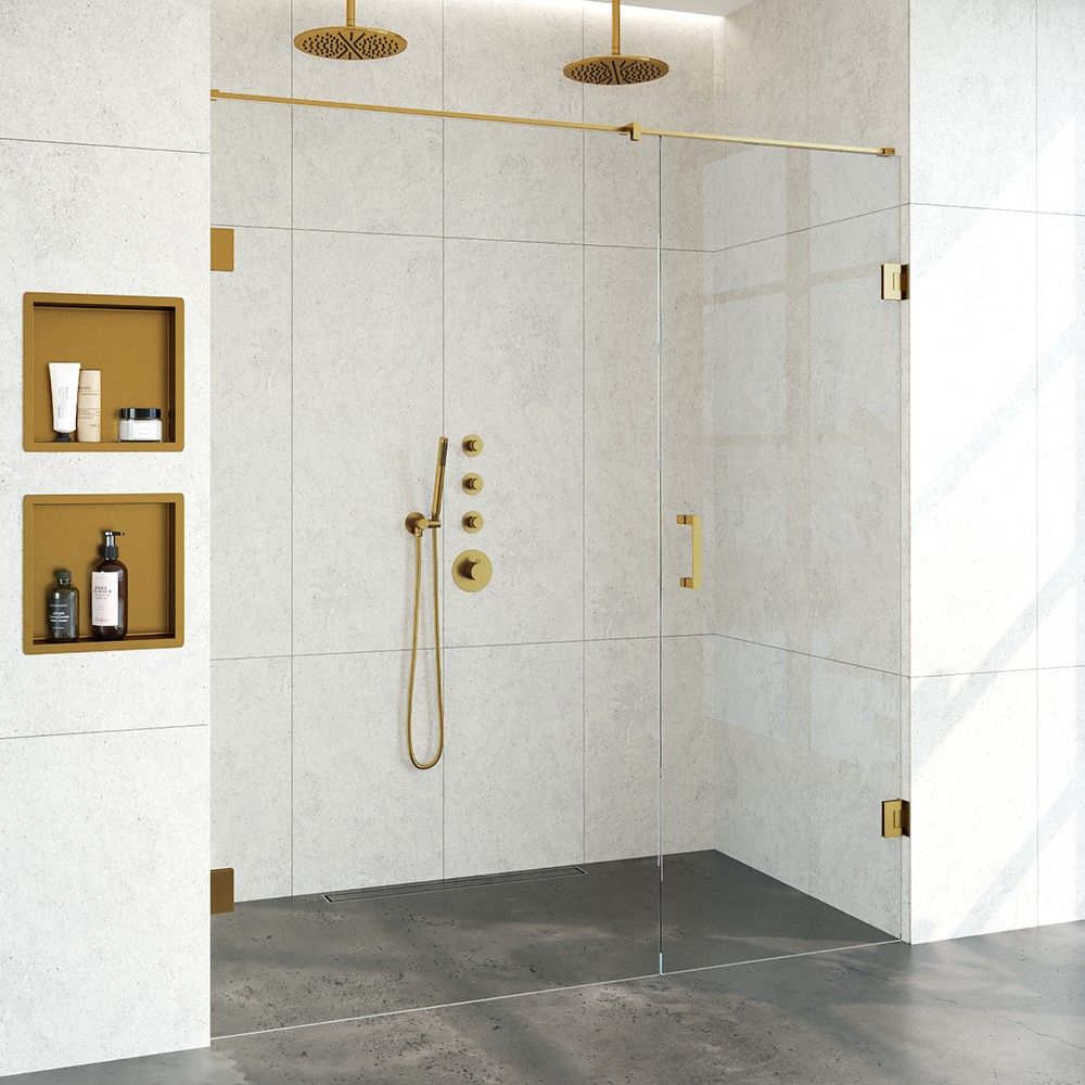Tapo Creative profielloze nisdeur rechts 2 delig 180x200cm goud