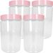 PLASTICFORTE Voorraadpot/bewaarpot - 6 stuks - 1L - Kunststof - Oudroze - 9.5 x 17 cm