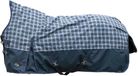 HKM Glasgow 1200D met fleece voering Highneck deken Donkerblauw/Geruit 135