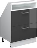 Vicco Rion Kast voor schuine wand – met 2 laden Antraciet hoogglans/wit