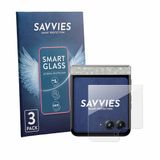 Savvies 3 Stuks Screenprotector - Geschikt voor Motorola Razr 70 (Achterdisplay) - Transparant