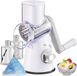 Bol Râpe à glace manuelle avec 3 lames de tambour - Broyeur à glace résistant au lave-vaisselle pour slushy - Machine à glace pilée rapide avec manivelle - Blanc