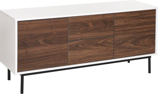 Beliani OKLAND Sideboard - Donkere houtkleur - 120 cm
