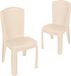Garronda 2x Chaise de jardin, empilable, aspect rotin, beige, GD-0271