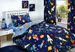 Bedlam Supersonic dekbedovertrekset, licht op in het donker, 52% polyester, 48% katoen, blauw, dubbel