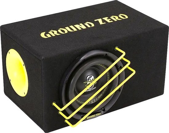 Ground Zero GZRB 20SPL - Subwoofer in kist - 8" - 500 Watt RMS