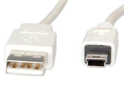 Value USB 2.0 A - 5-Pin Mini Kabel - 3.0m - Wit