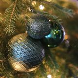 Kaemingk Set de boules de Noël | Mélange de polystyrène | Vert foncé | Set combiné 3 pièces | 100 pièces