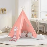 VidaXL VidaXL Kindertipitent met tas 120x120x150 cm peachskin roze