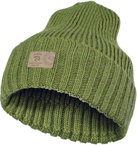 Ivanhoe rib gebreide muts van wol Ipsum Cactus - One Size - Groen