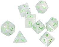 Dice4friends DIC37264 Milky Shine dobbelsteen, 7-delig, groen