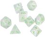 Dice4friends DIC37264 Milky Shine dobbelsteen, 7-delig, groen