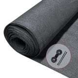 vounot Inkijkbescherming van HDPE, 150 g/m², met clips en bevestigingsclips, scheur- en winddicht, voor tuin, balkon, 1,5 x 10 m, antraciet