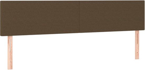 vidaXL Hoofdbord - Donkerbruin Stof - 180x5x78/88 cm