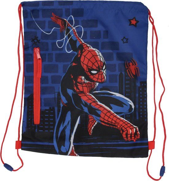 4KidsOnly Undercover Gmbh Spiderman Gymtas met rits - Zwemtas - 40 cm - Blauw - Voor Kinderen