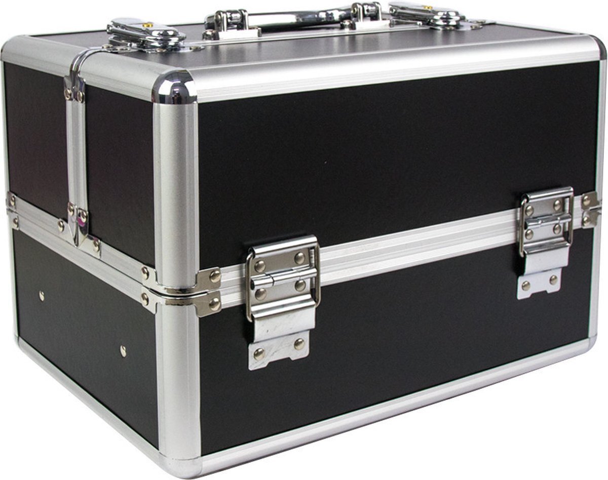 MEGA BEAUTY SHOP Aluminium luxe koffer -zwart